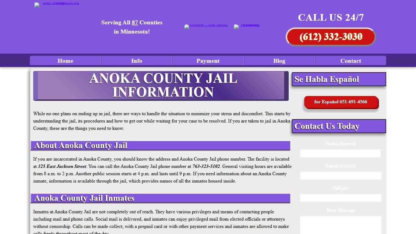 Anoka County Jail Information Reliable Local Jail Information